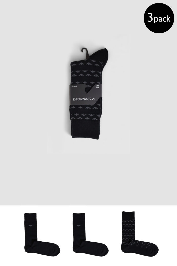 Calzini Lunghi Emporio Armani Underwear 3 pack Nero