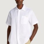 Camicia manica corta Calvin Klein Jeans linen cotton s/s Bianco - Foto 1