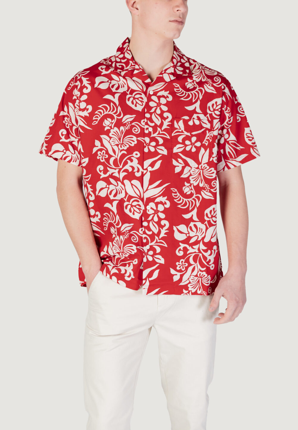 Camicia manica corta Replay Rosso - Foto 1