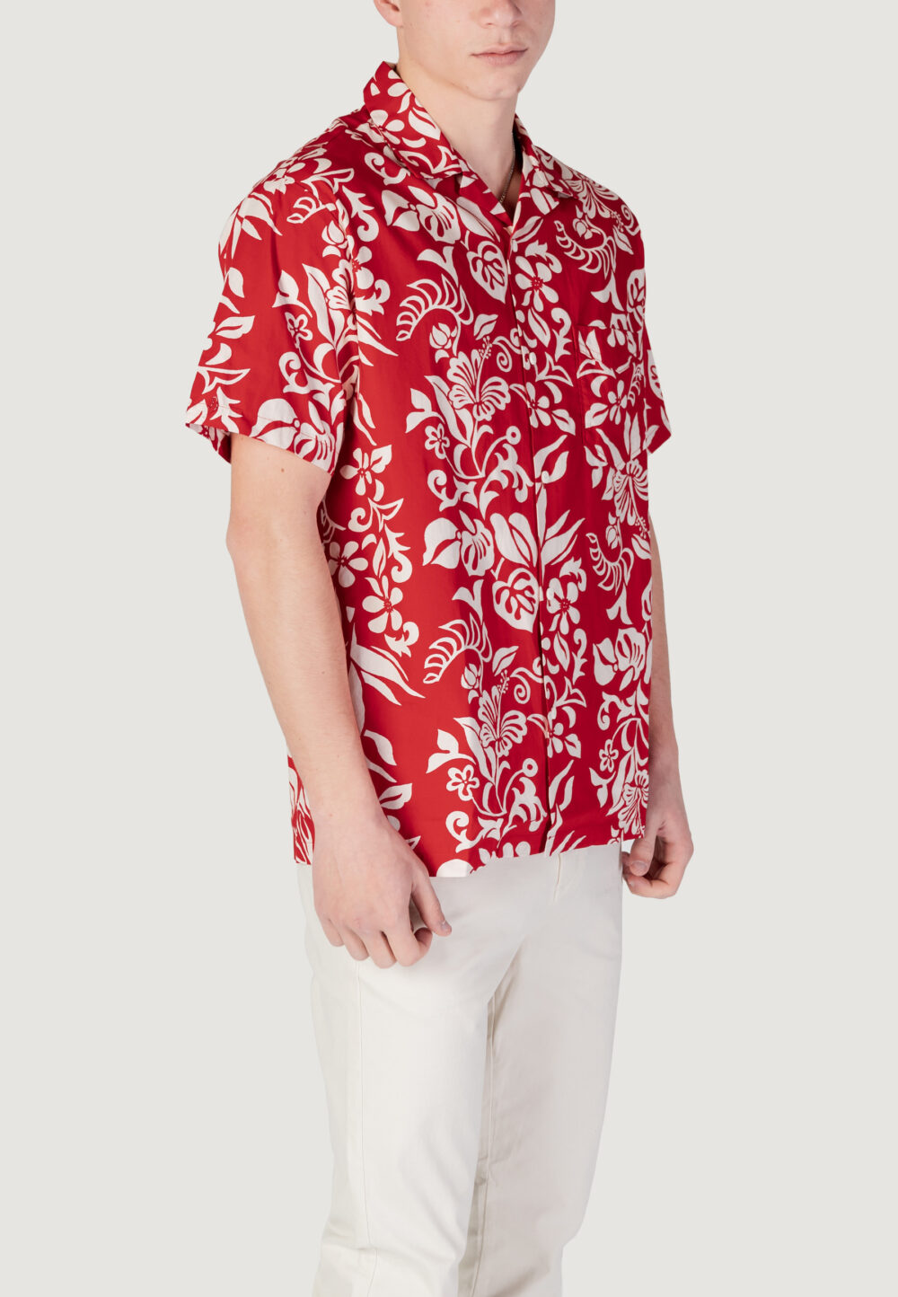 Camicia manica corta Replay Rosso - Foto 2