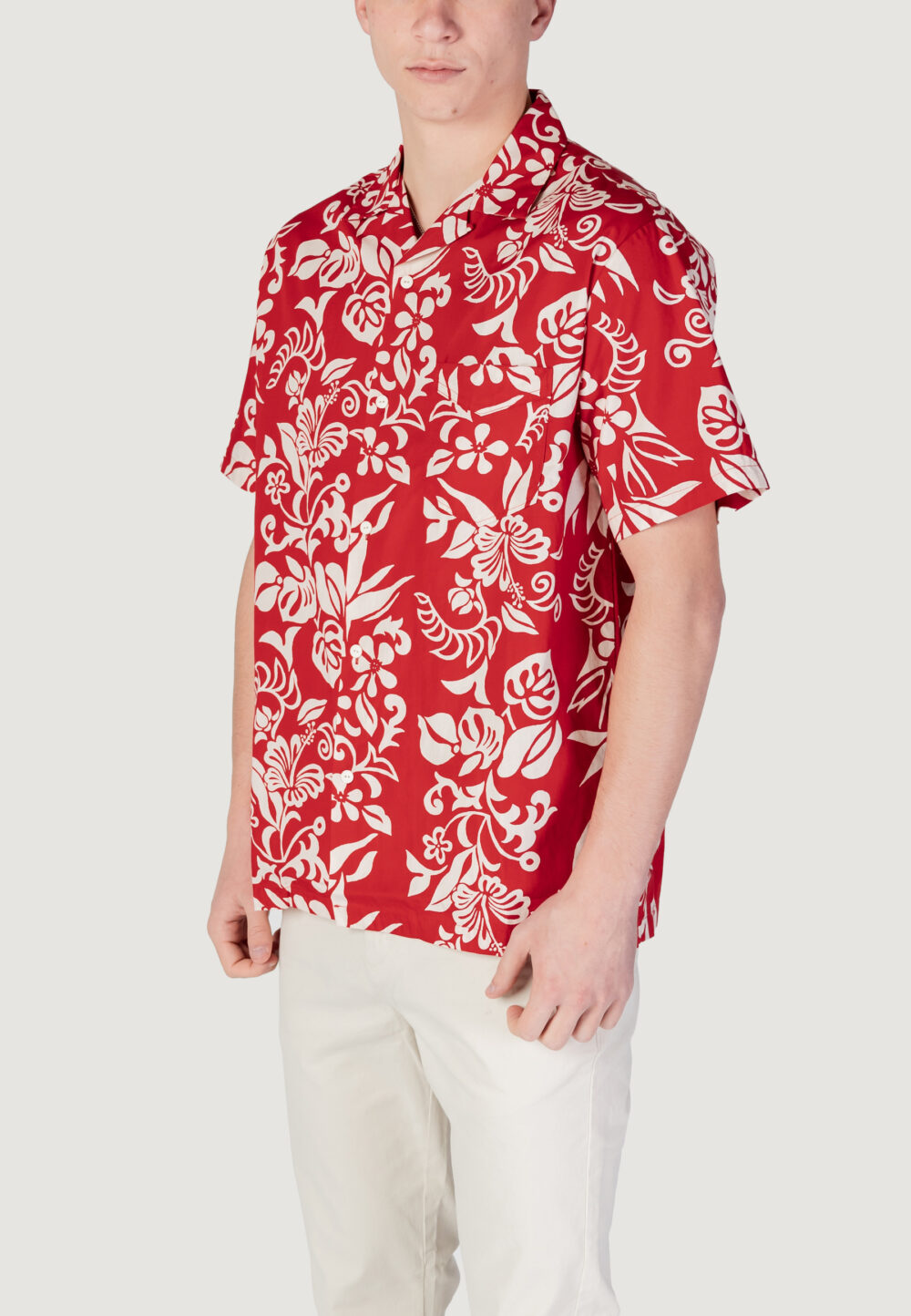 Camicia manica corta Replay Rosso - Foto 3