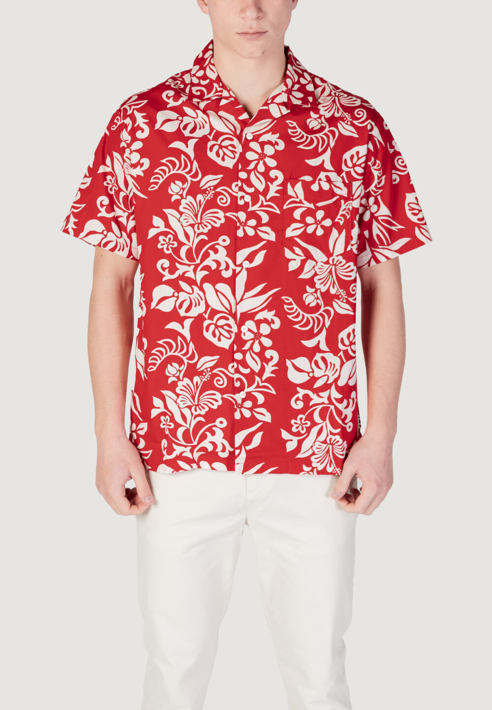 Camicia manica corta Replay Rosso - Foto 5