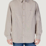 Camicia manica lunga Calvin Klein Jeans chambray Taupe - Foto 1