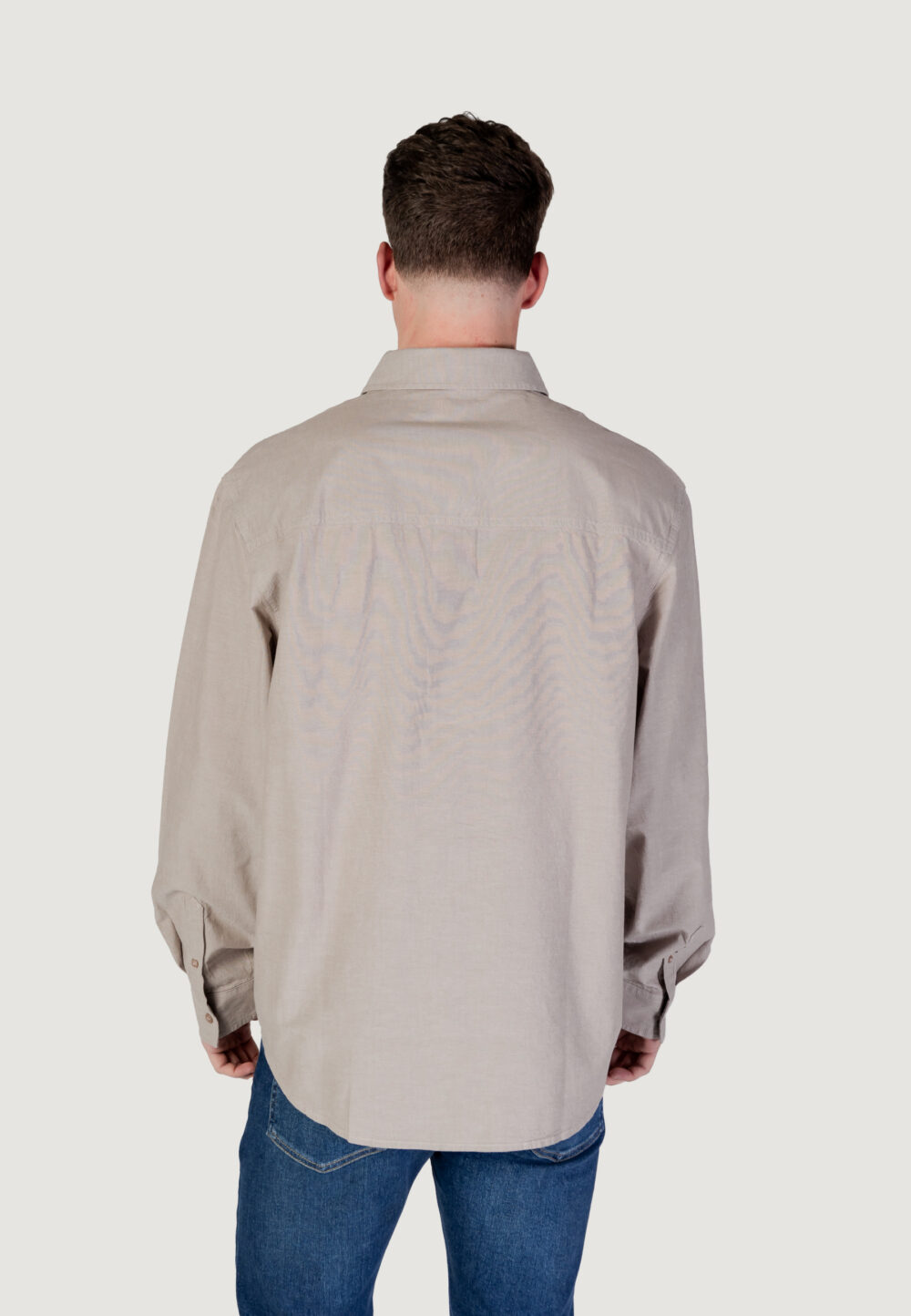Camicia manica lunga Calvin Klein Jeans chambray Taupe - Foto 4