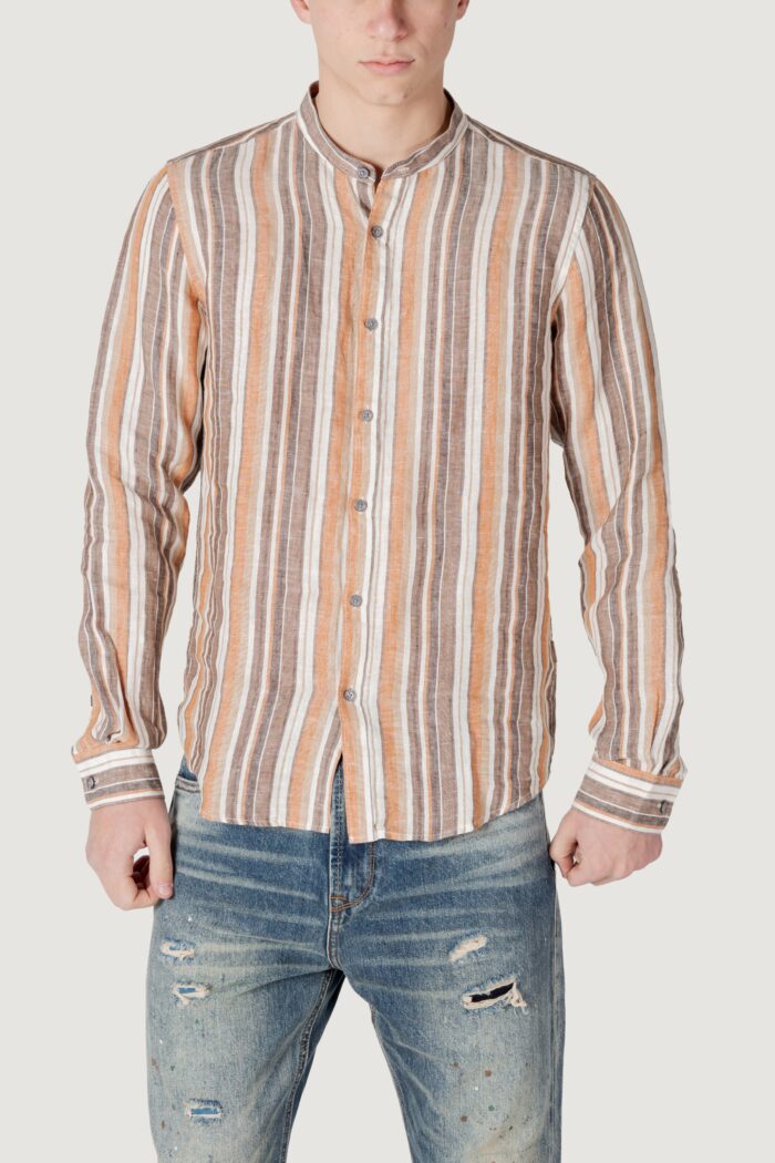 Camicia manica lunga Gianni Lupo  Marrone