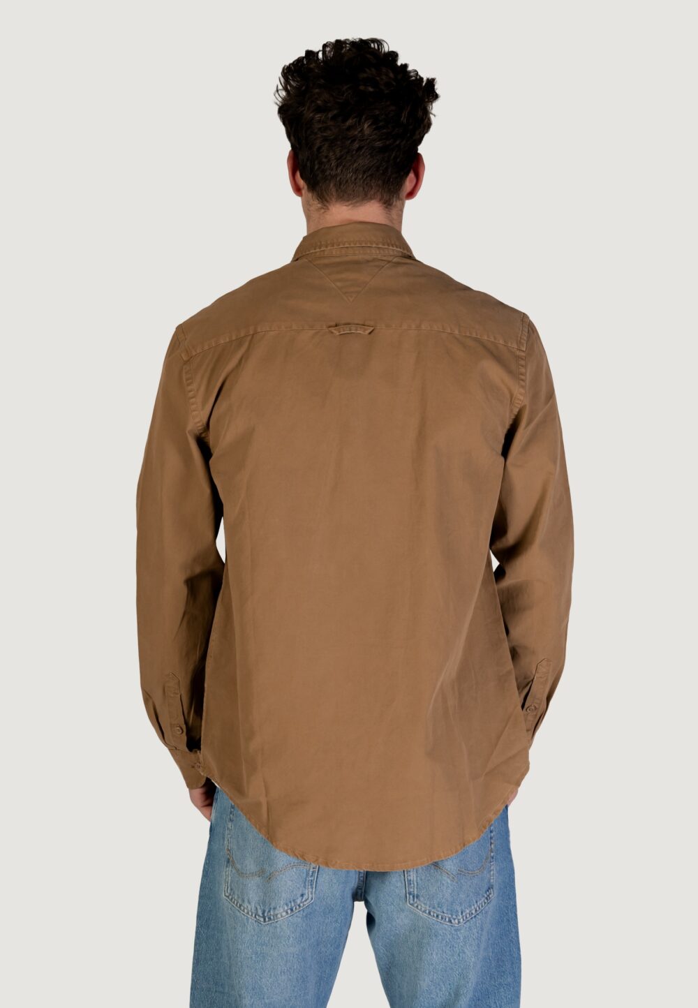 Camicia manica lunga Tommy Hilfiger Jeans tjm reg washed twill Beige scuro - Foto 4