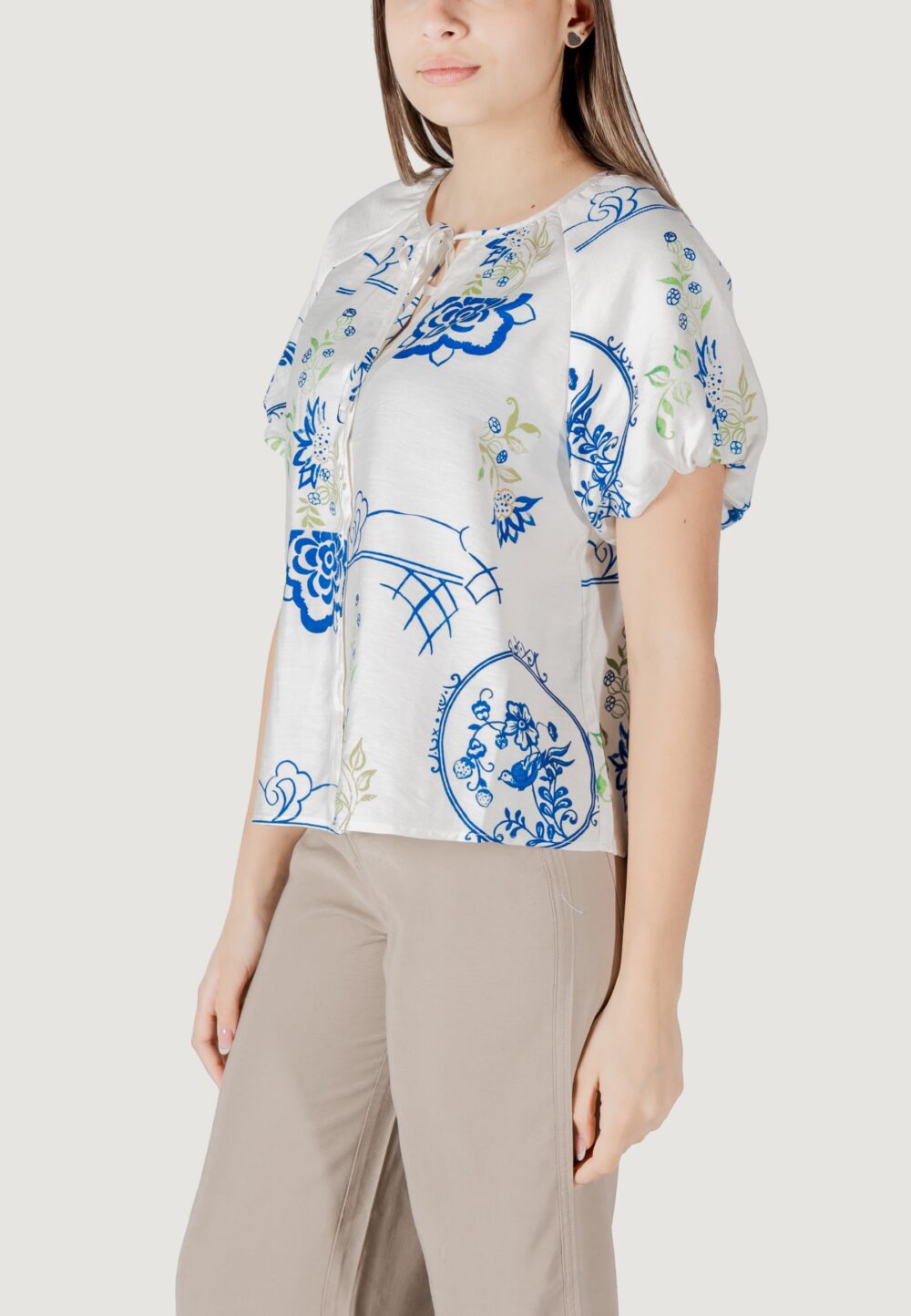 Camicia manica corta ICHI ihlucie sh Bianco - Foto 2