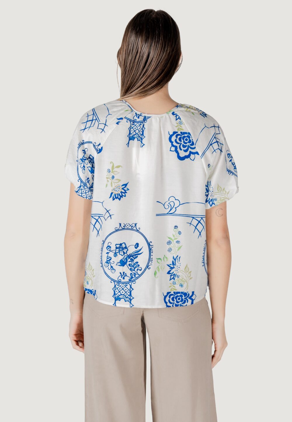 Camicia manica corta ICHI ihlucie sh Bianco - Foto 4