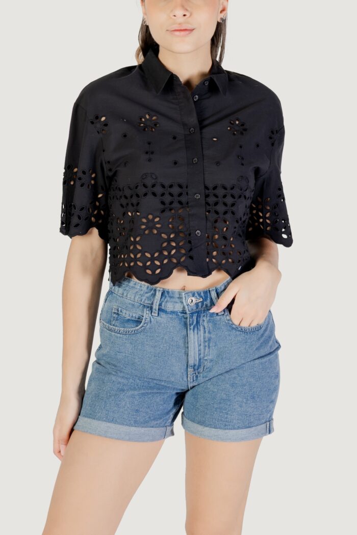 Camicia manica corta Only onlmina life ss boxy shirt wvn Nero