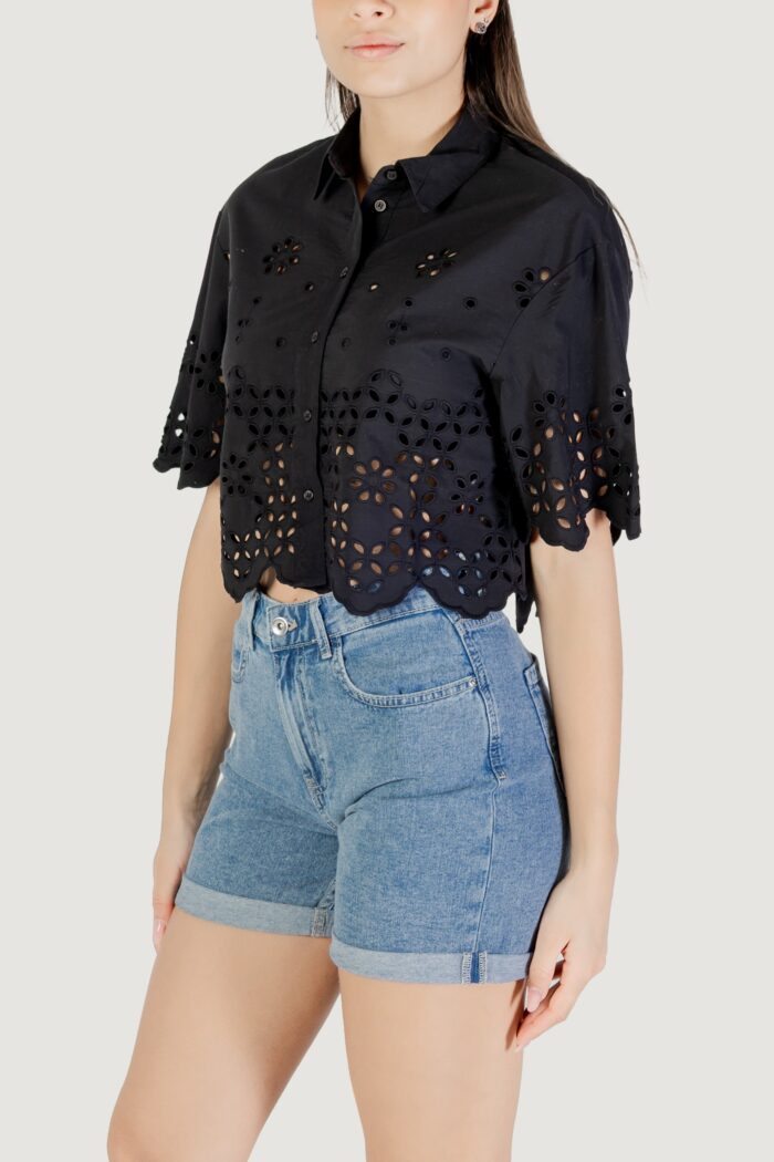 Camicia manica corta Only onlmina life ss boxy shirt wvn Nero