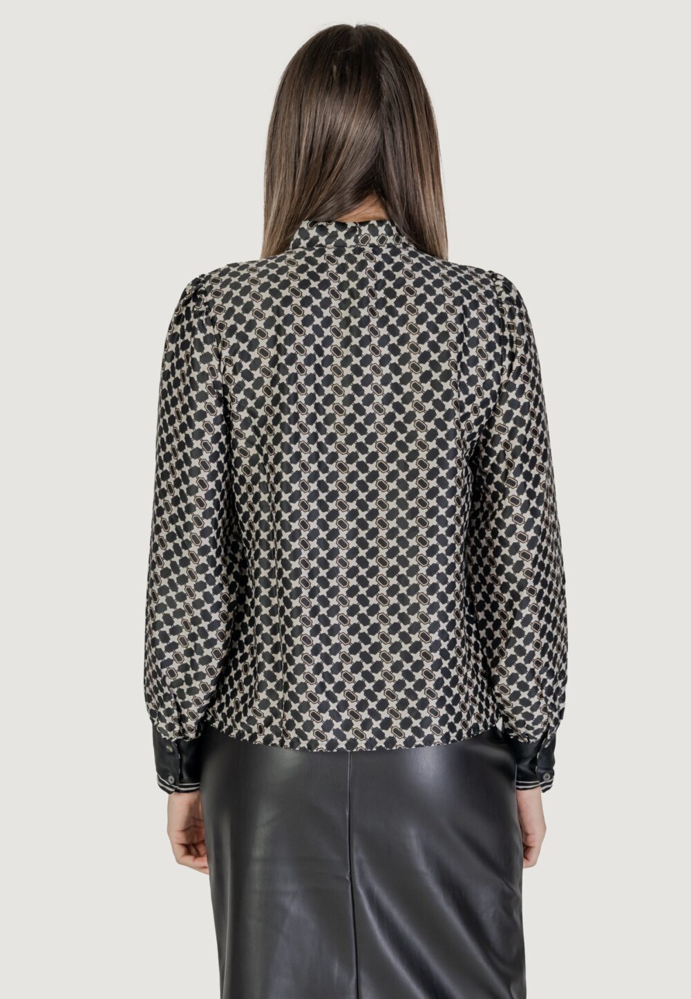 Camicia manica lunga Only onljane life l/s bow top ptm Nero - Foto 4