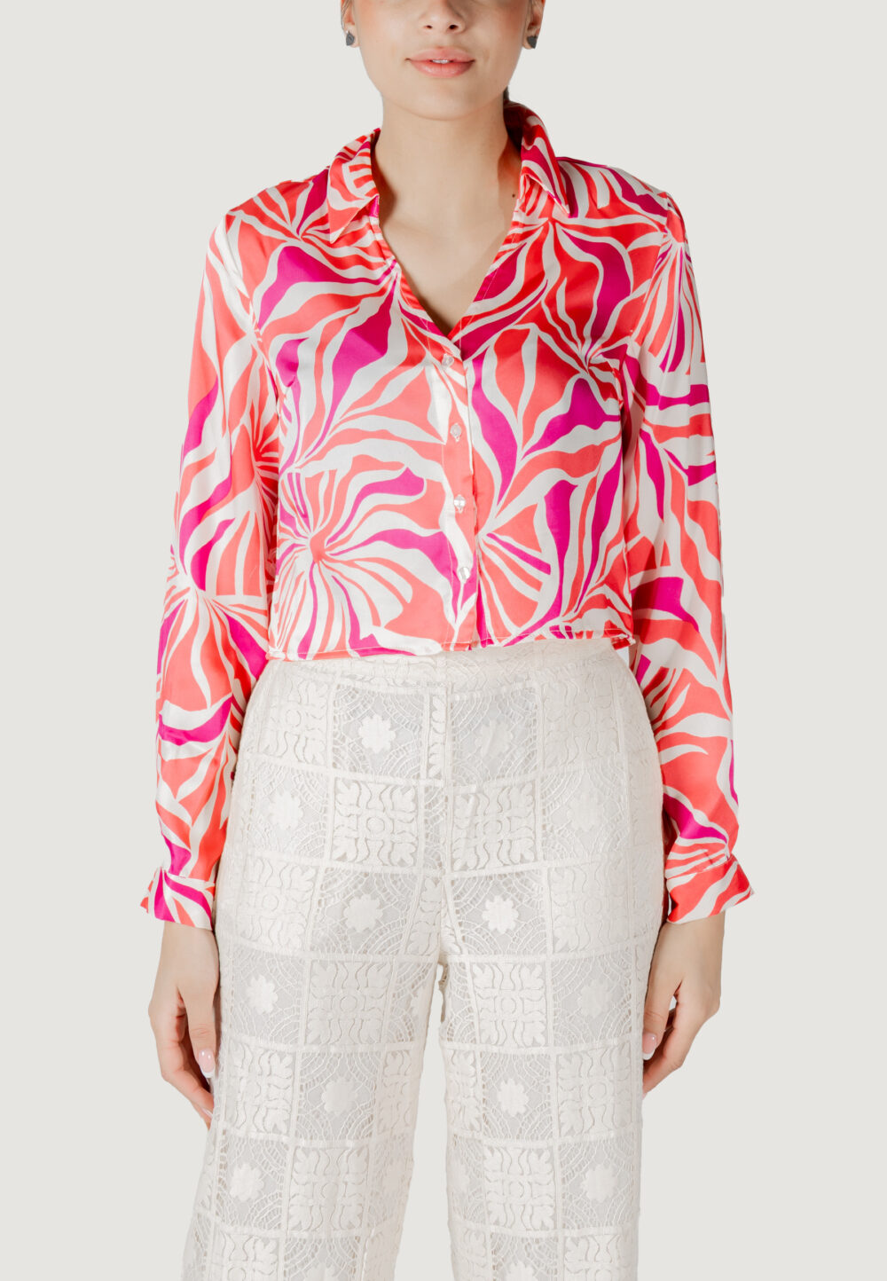 Camicia manica lunga Only onlpaula life l/s shirt ptm Rosa - Foto 2