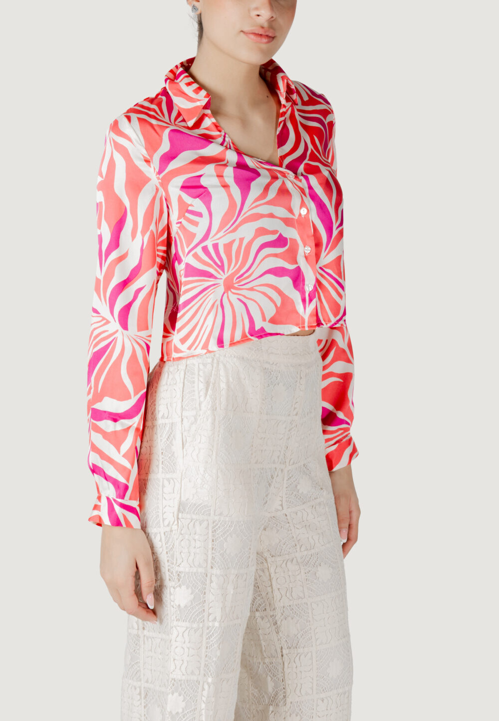 Camicia manica lunga Only onlpaula life l/s shirt ptm Rosa - Foto 3