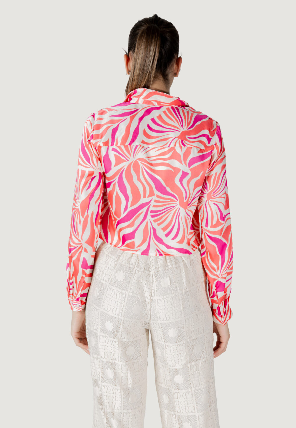 Camicia manica lunga Only onlpaula life l/s shirt ptm Rosa - Foto 5