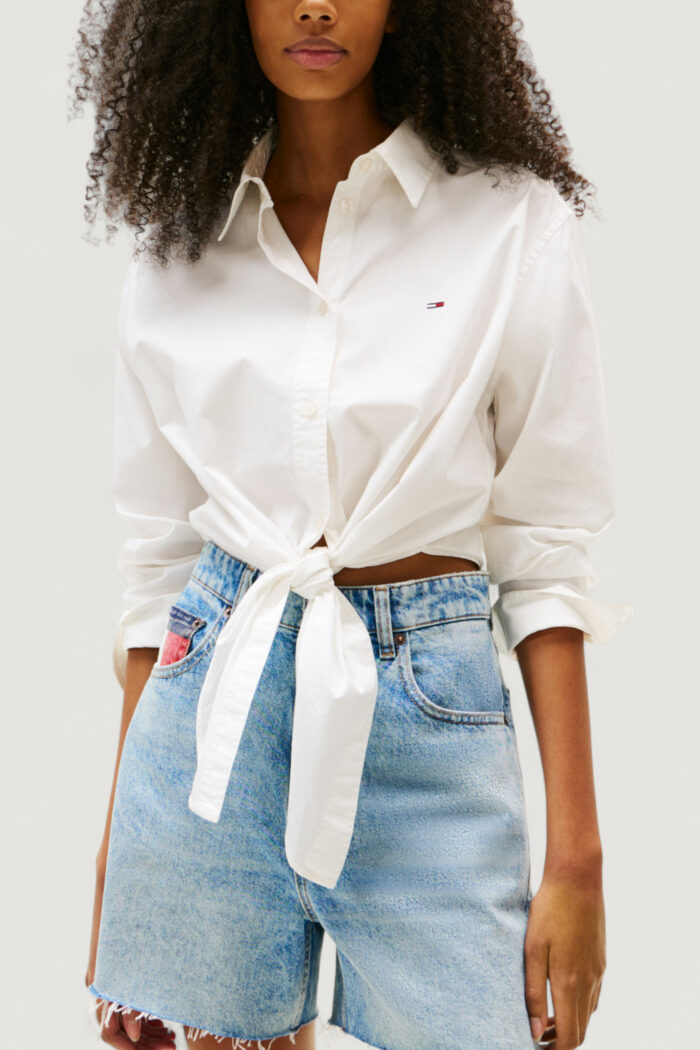 Camicia manica lunga Tommy Hilfiger Jeans tjw ls tie front shi Panna