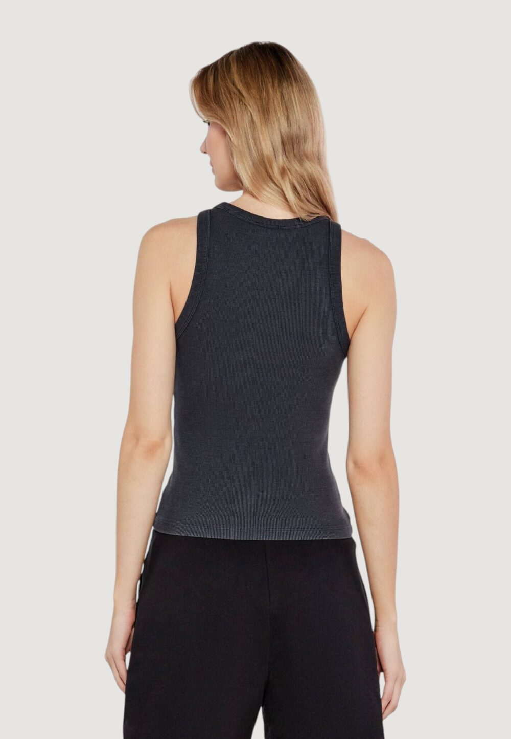 Canotta Calvin Klein Jeans washed woven label Grigio Scuro - Foto 4
