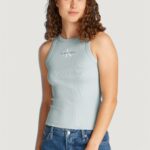Canotta Calvin Klein Jeans monologo rib tank Tiffany - Foto 1