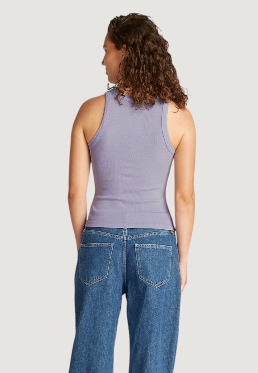 Canotta Calvin Klein Jeans washed woven label Viola - Foto 4