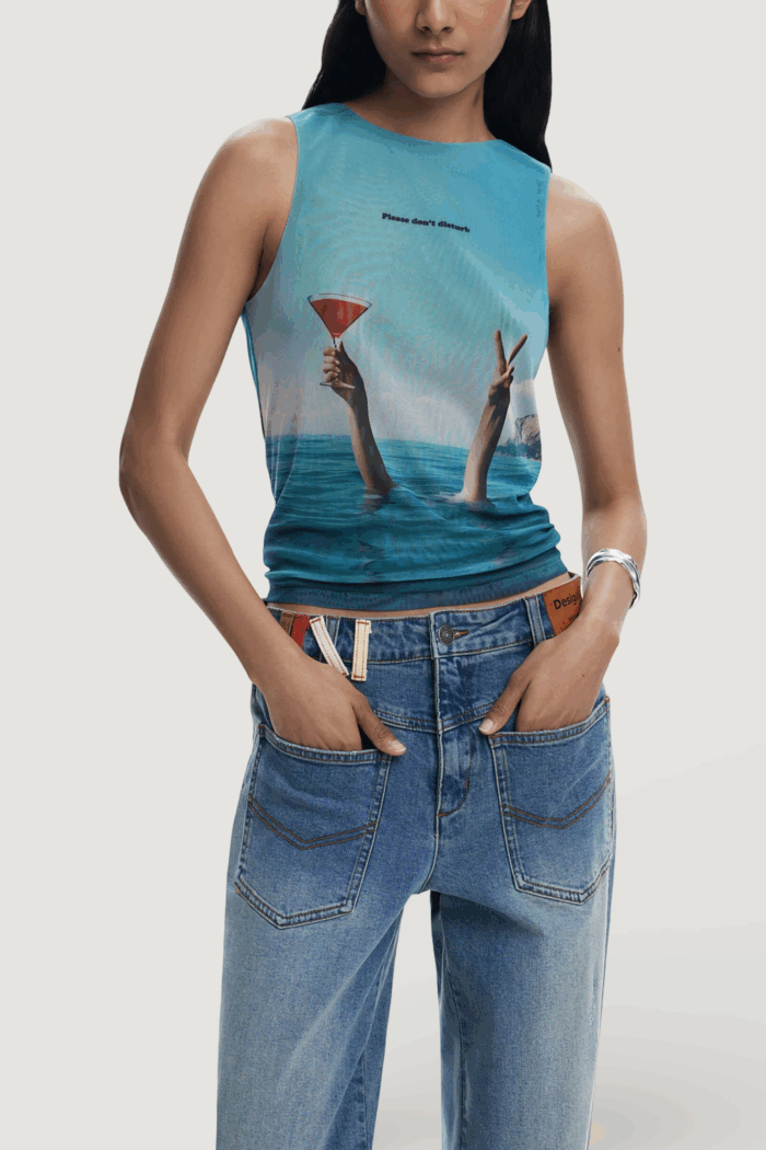 Canotta Desigual repris ts summer Tiffany