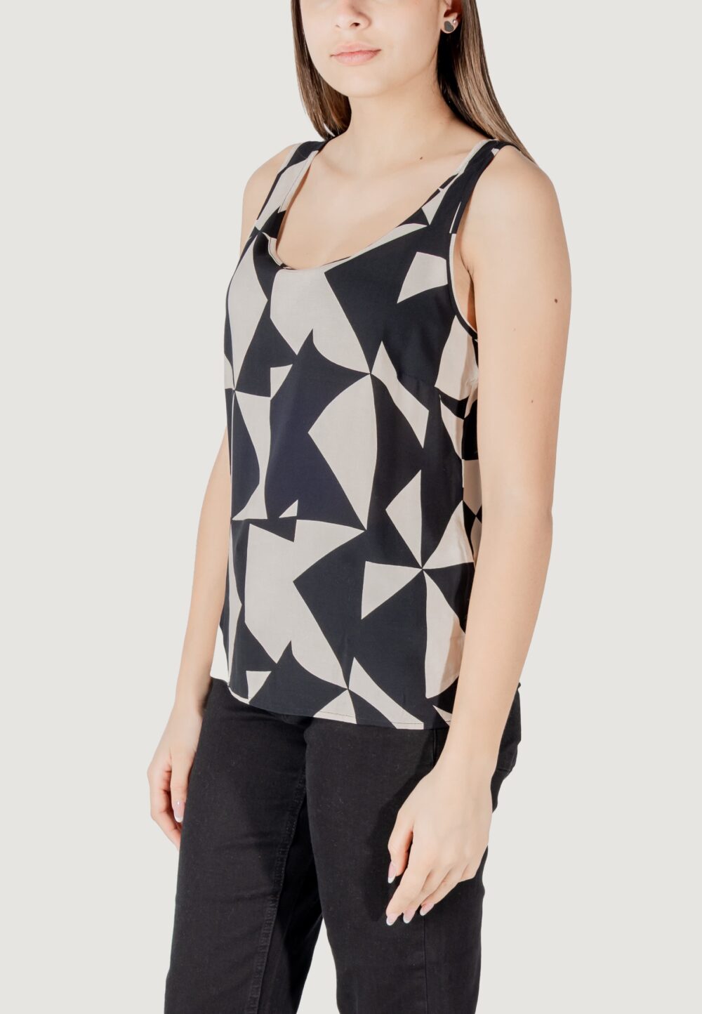 Canotta Only onlnova life vis s/l aop Beige - Foto 2