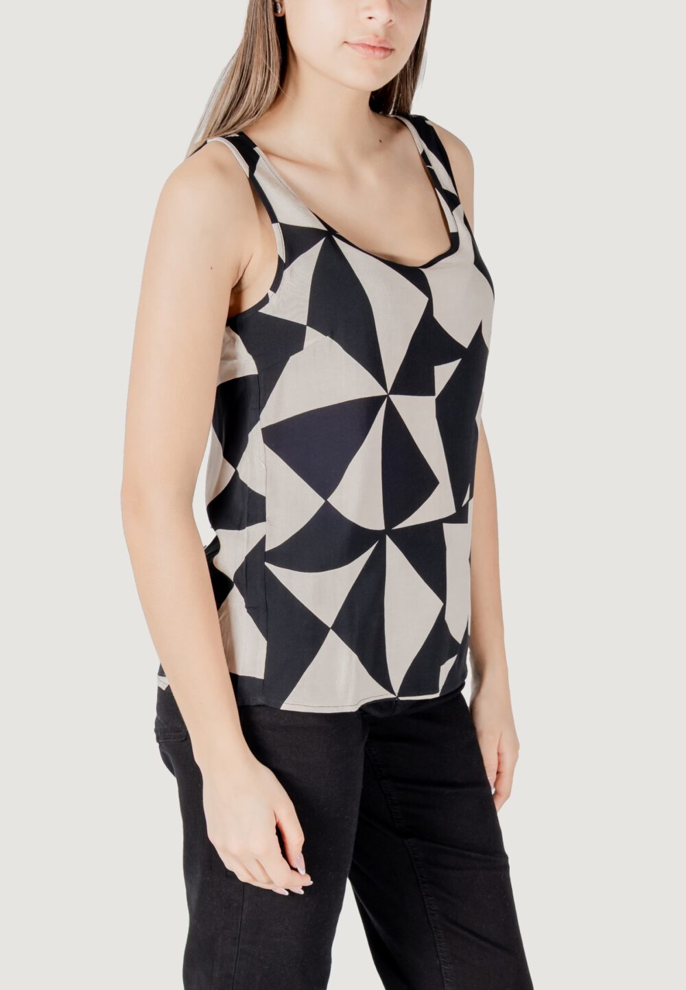 Canotta Only onlnova life vis s/l aop Beige - Foto 3