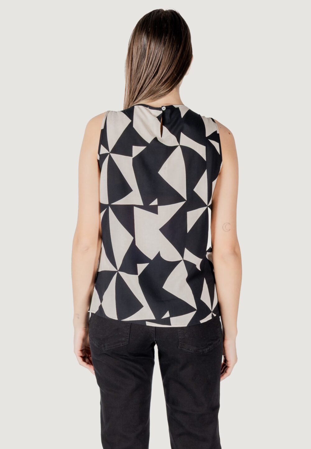 Canotta Only onlnova life vis s/l aop Beige - Foto 4