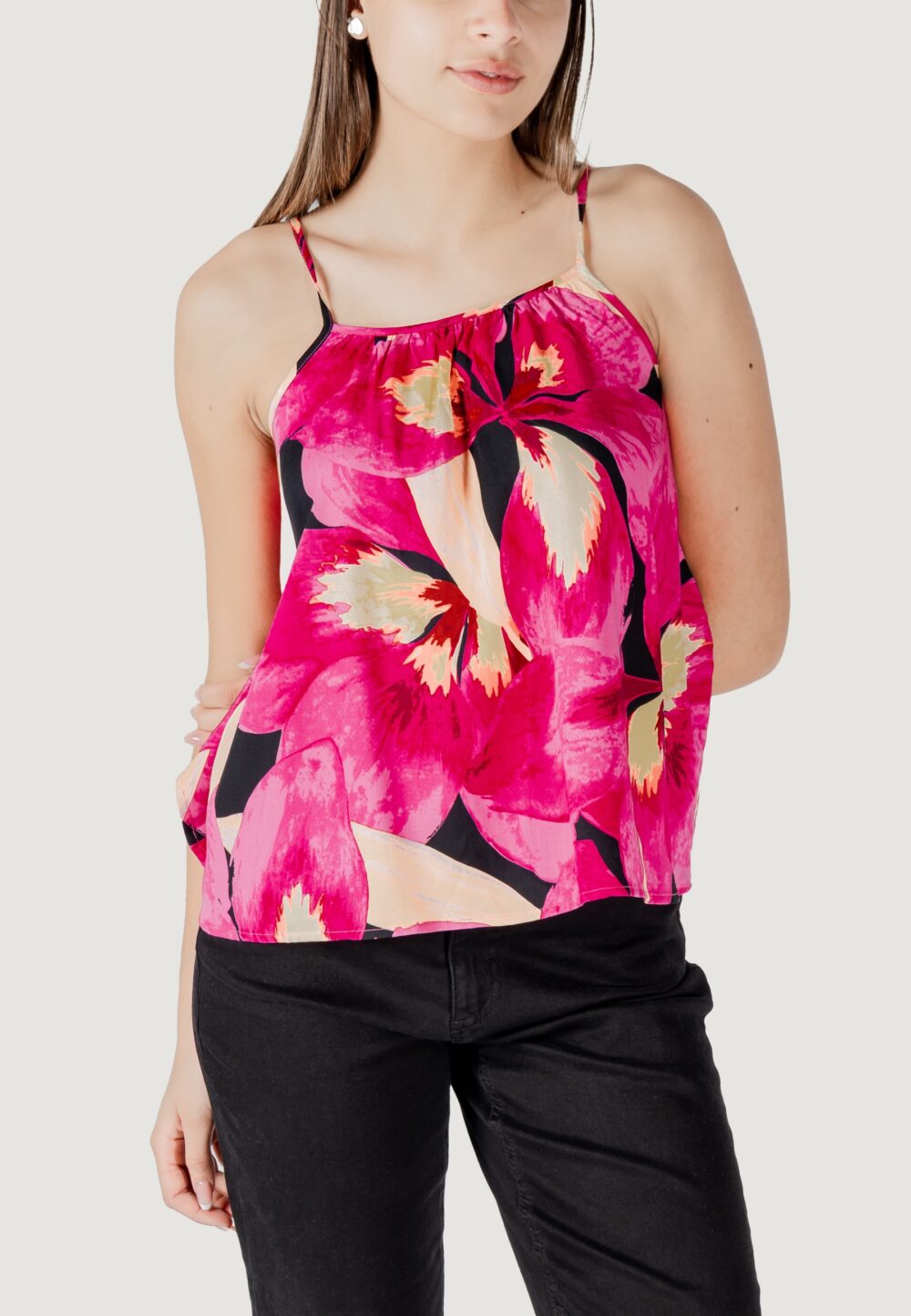 Canotta Only onlalma life vis ella singlet aop Fuxia - Foto 1