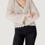 Cardigan Only onlasa ls structure Beige chiaro - Foto 1