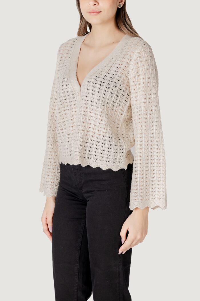 Cardigan Only onlasa ls structure Beige chiaro