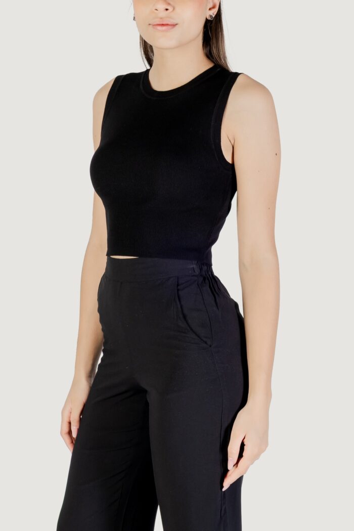 Maglia in filo manica corta Jacqueline de Yong jdycirkeline s/l  crop top knt Nero