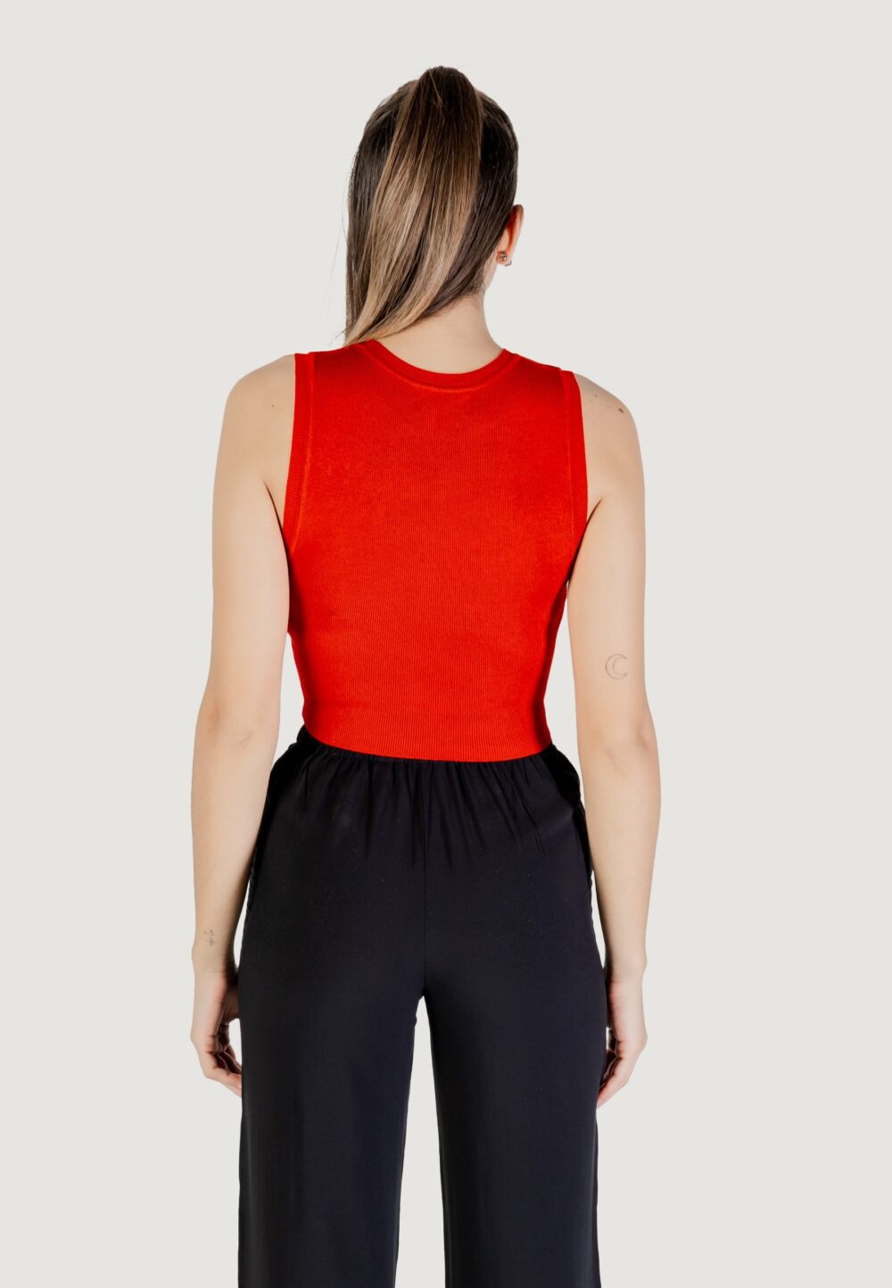 Maglia in filo manica corta Jacqueline de Yong jdycirkeline s/l crop top knt Rosso - Foto 2