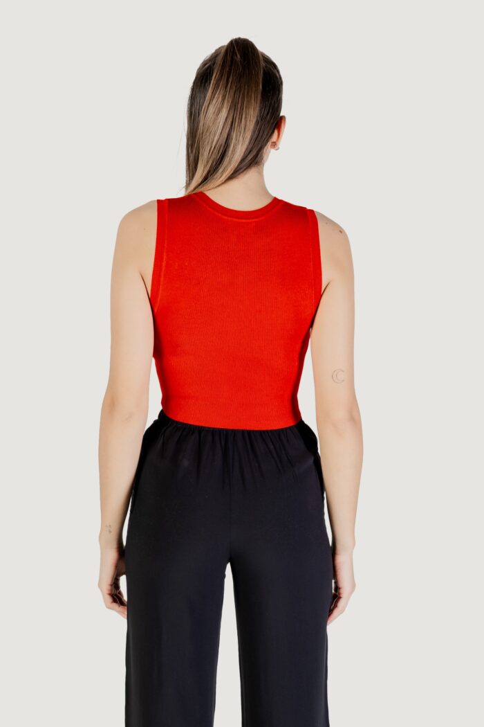 Maglia in filo manica corta Jacqueline de Yong jdycirkeline s/l  crop top knt Rosso