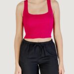 Canotta Only onltatianna sl cropped square neck knt Fuxia - Foto 1