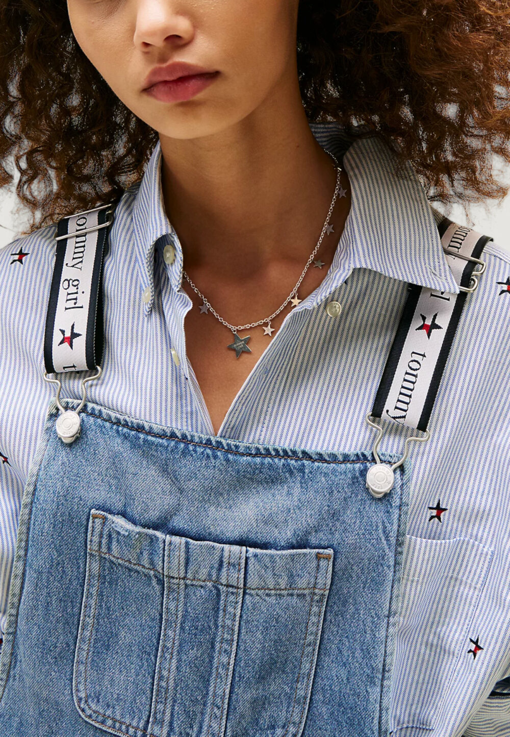 Salopette gonna Tommy Hilfiger Jeans tommy girl denim dun Indigo - Foto 3