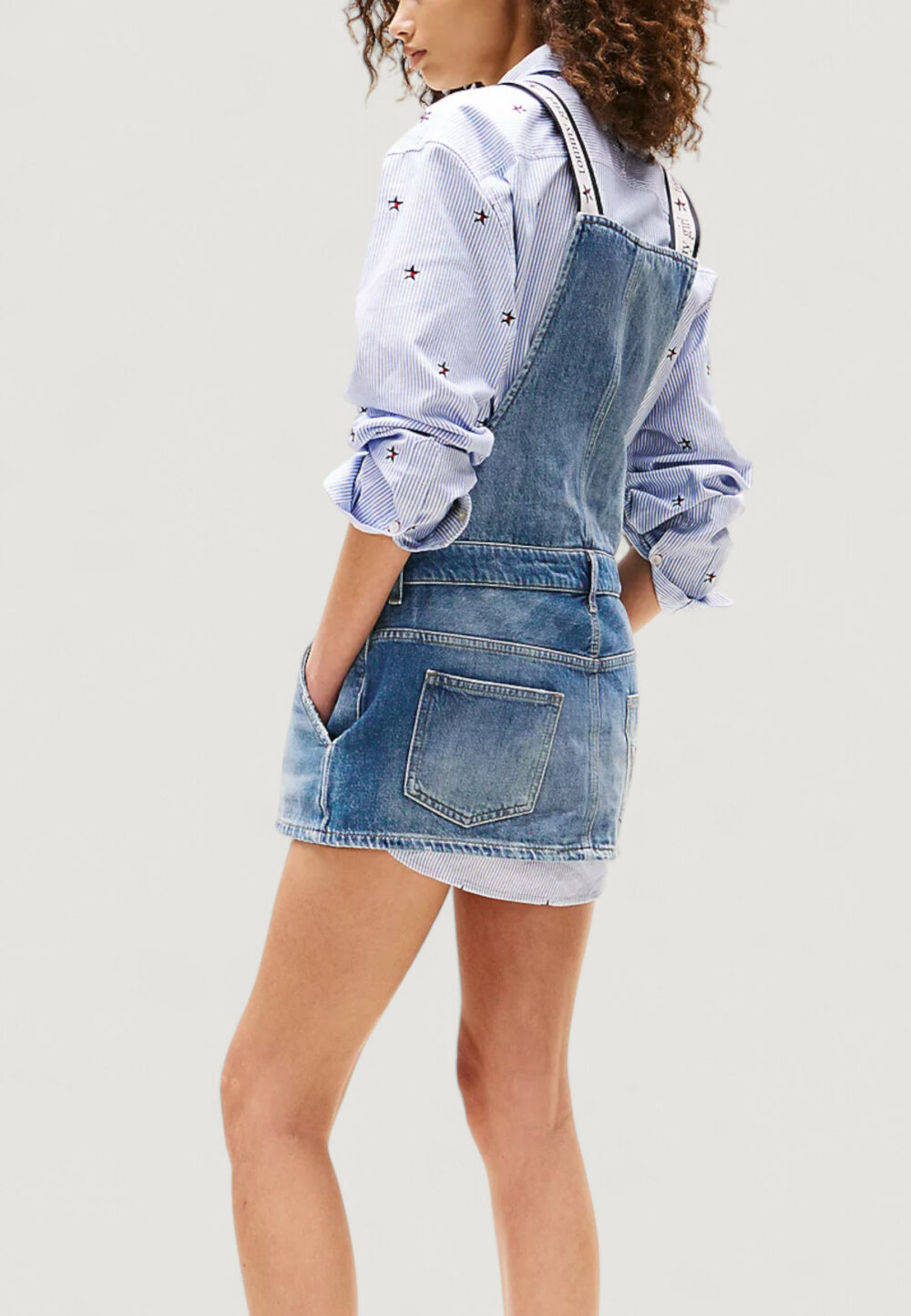 Salopette gonna Tommy Hilfiger Jeans tommy girl denim dun Indigo - Foto 4
