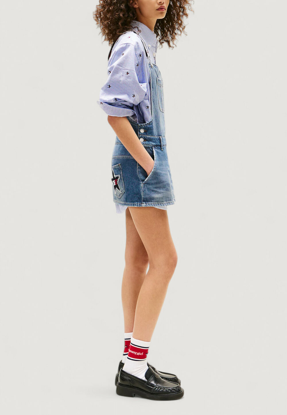 Salopette gonna Tommy Hilfiger Jeans tommy girl denim dun Indigo - Foto 2