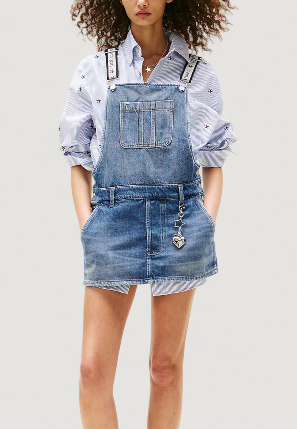 Salopette gonna Tommy Hilfiger Jeans tommy girl denim dun Indigo - Foto 1