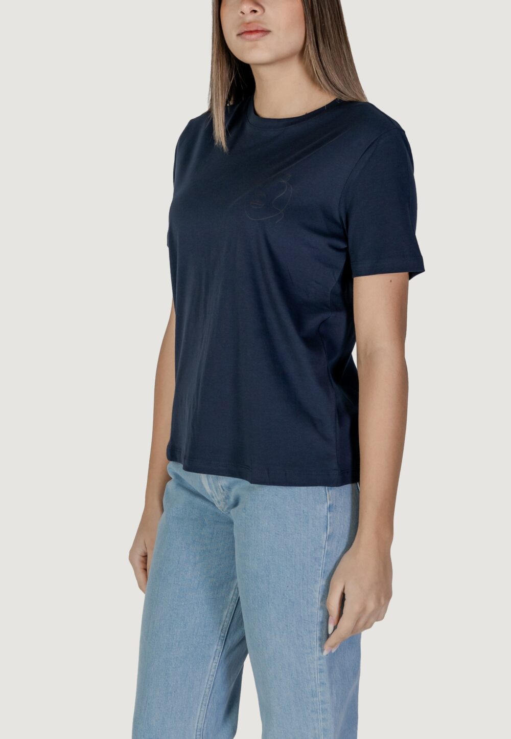 T-shirt Vila Clothes visybilla o-neck s/s/pb Blu - Foto 2