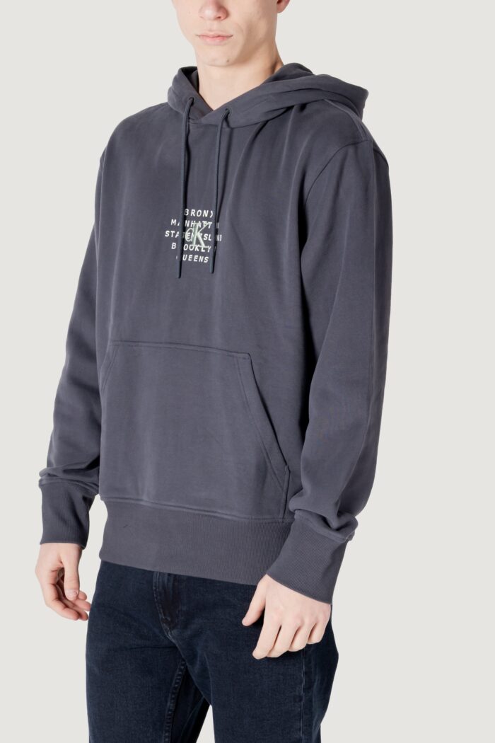 Felpa con cappuccio Calvin Klein Jeans nyc stamp graphic ho Antracite