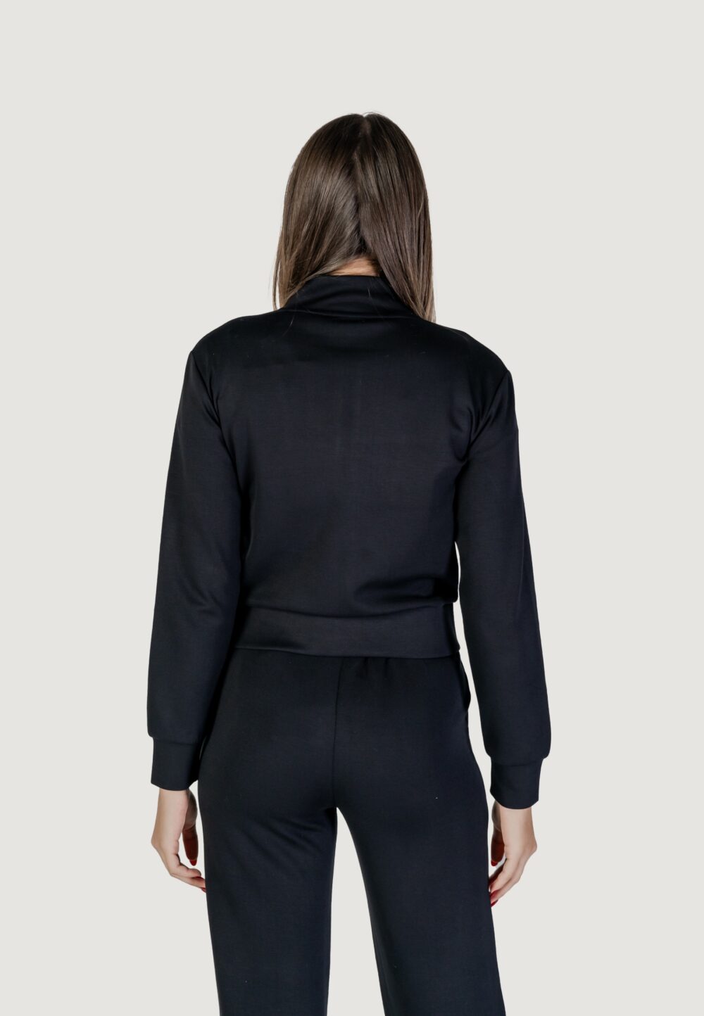 Felpa senza cappuccio Guess Active gelsey full zip Nero - Foto 4