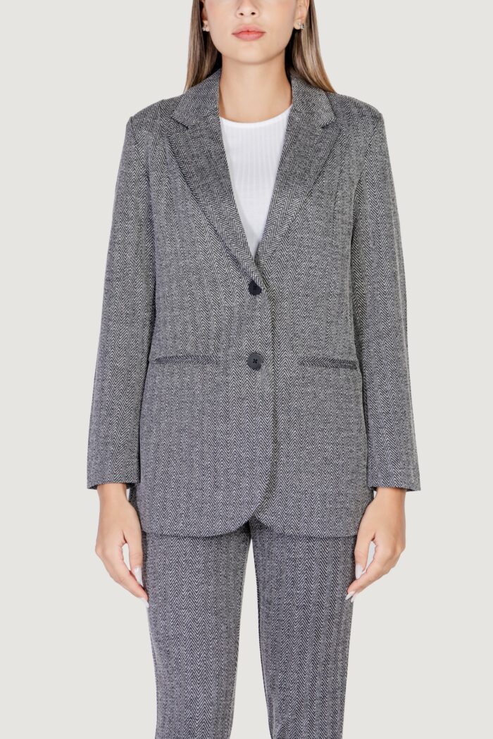 Giacca ICHI ihkate jacquard oversize Nero