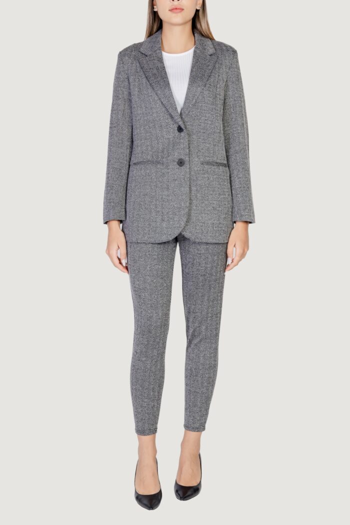 Giacca ICHI ihkate jacquard oversize Nero