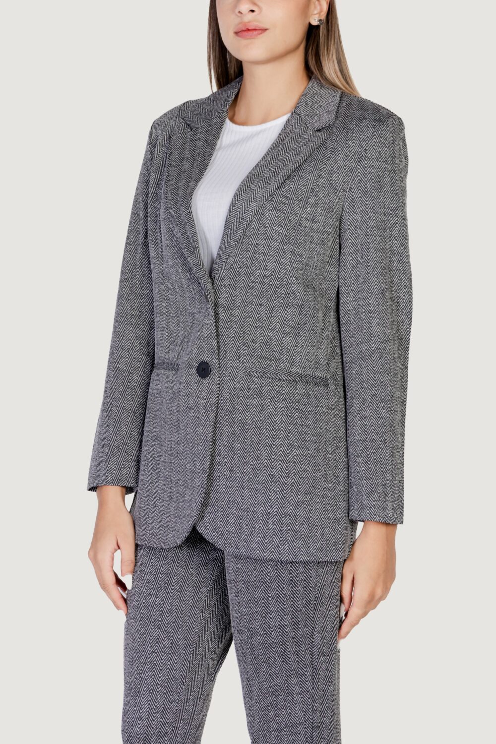 Giacca ICHI ihkate jacquard oversize Nero - Foto 3