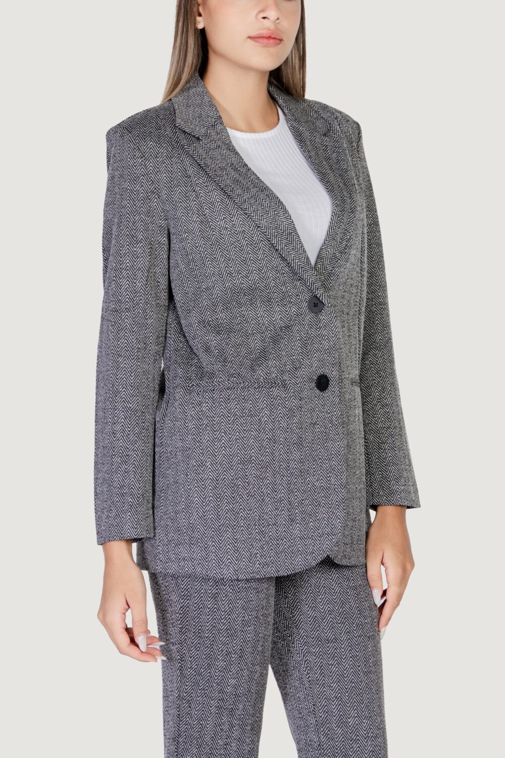 Giacca ICHI ihkate jacquard oversize Nero - Foto 4