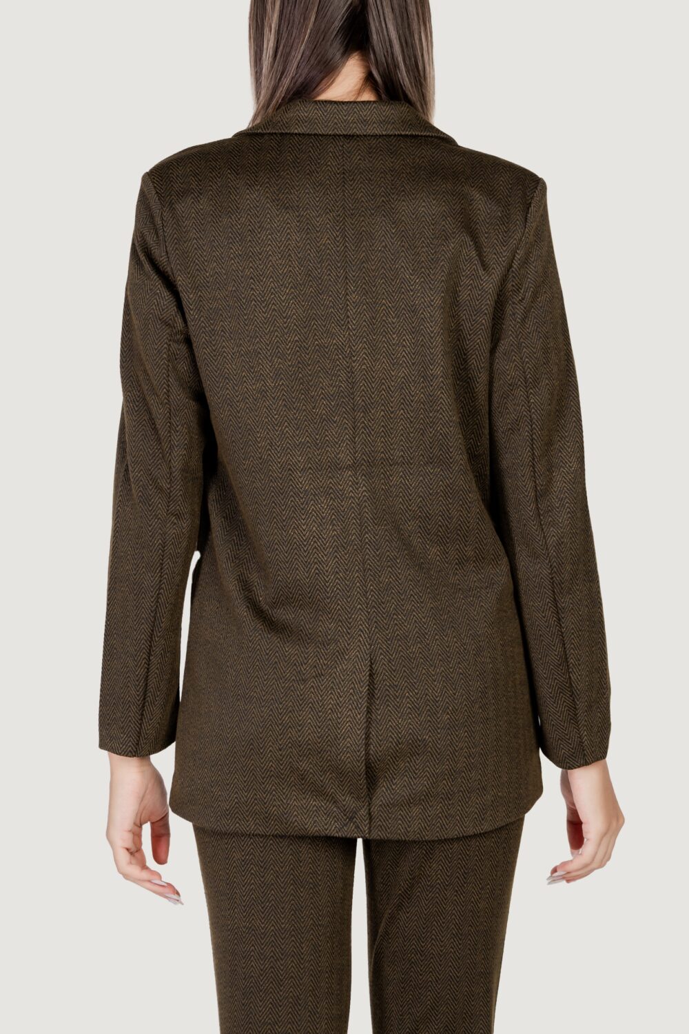 Giacca ICHI ihkate jacquard oversize Verde Oliva - Foto 3