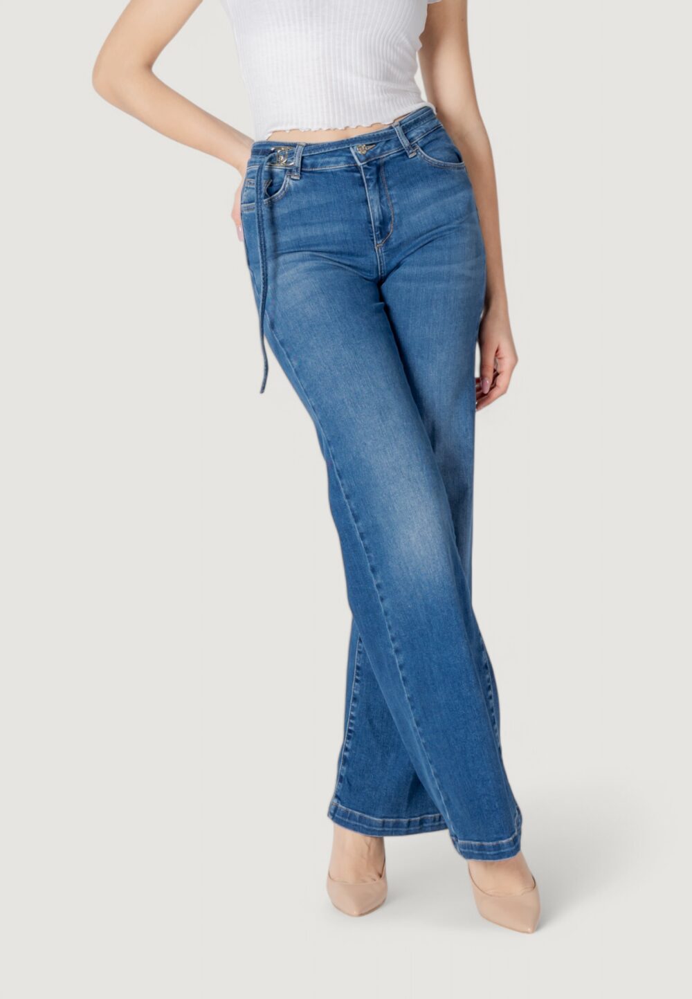 Jeans bootcut Liu-Jo b.up good flare h.w. Denim scuro - Foto 1