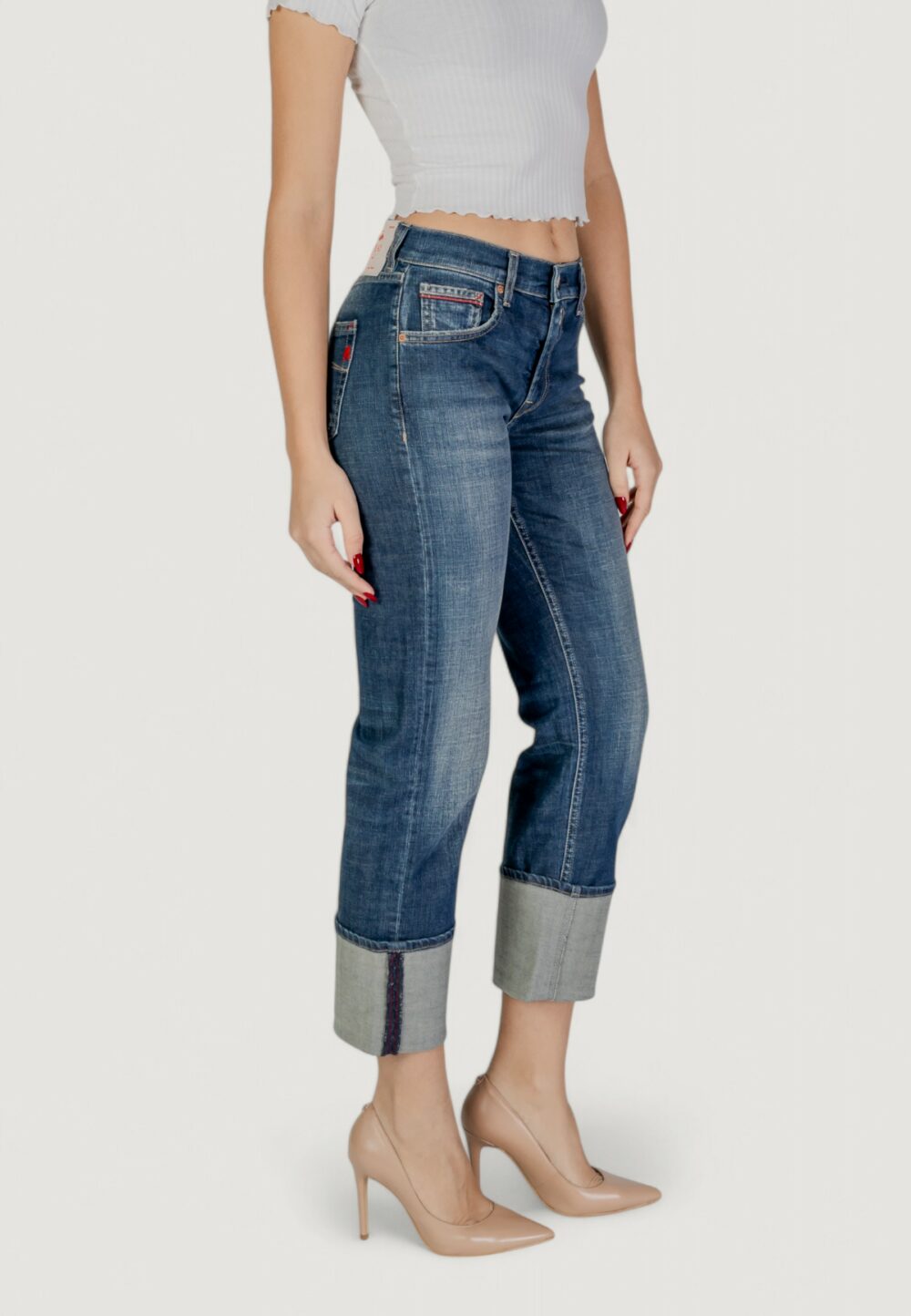 Jeans bootcut Replay Denim scuro - Foto 3