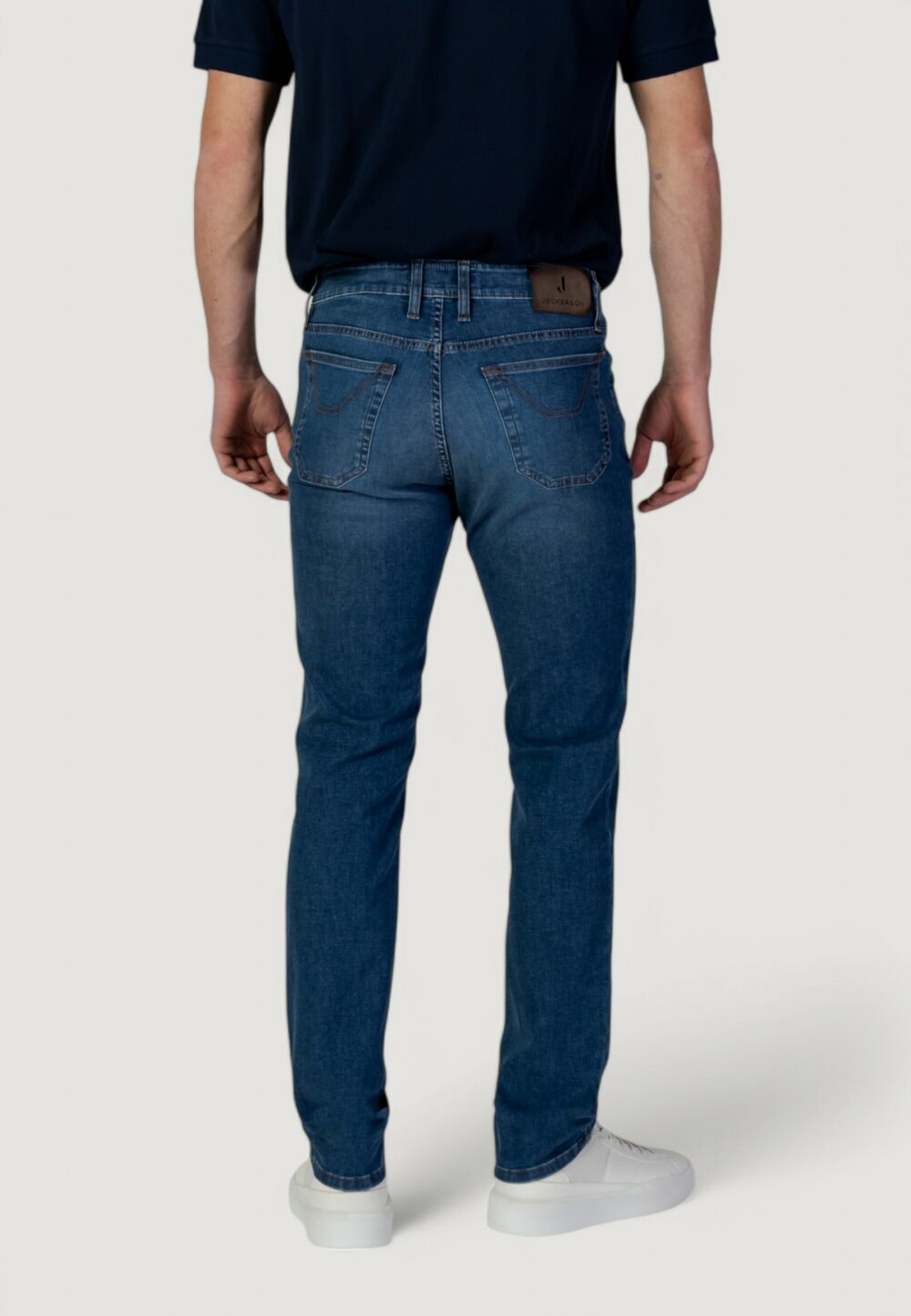 Jeans slim Jeckerson john 5 tasche toppa Blue Denim Scuro - Foto 2