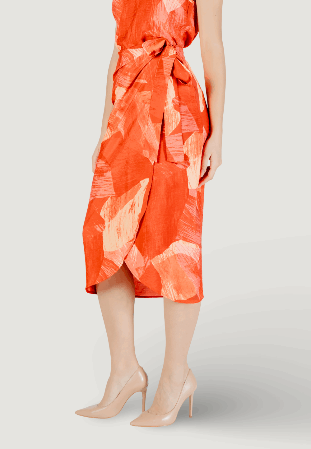 Longuette Vila Clothes vidolira ela hw midi sharong Rosso - Foto 2