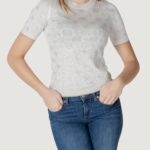 Maglia in filo manica corta Guess rosie 4g rn ss Bianco - Foto 1